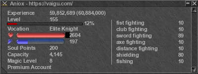 Signature for player Aniox