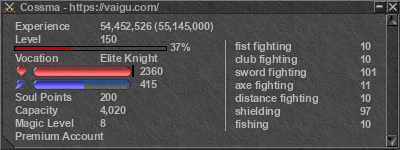 Signature for player Cossma