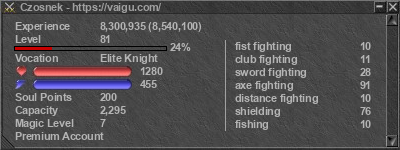 Signature for player Czosnek