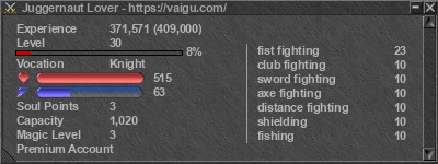 Signature for player Juggernaut Lover