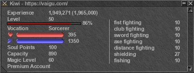 Signature for player Kiwi