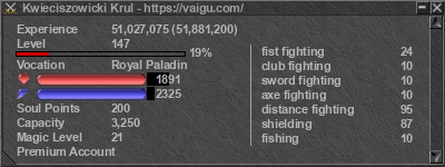 Signature for player Kwieciszowicki Krul