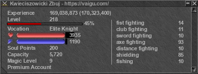 Signature for player Kwieciszowicki Zbuj