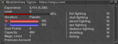 Signature for player Musztardowy Tygrys