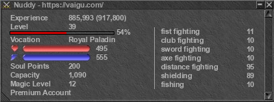 Signature for player Nuddy