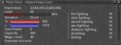 Signature for player Paral Giver