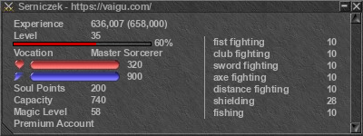 Signature for player Serniczek