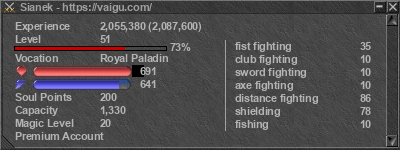 Signature for player Sianek