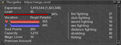 Signature for player Thorgalka