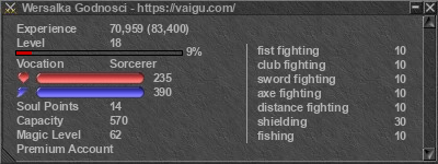 Signature for player Wersalka Godnosci