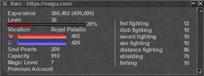 Signature for player Xaro